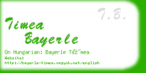 timea bayerle business card
